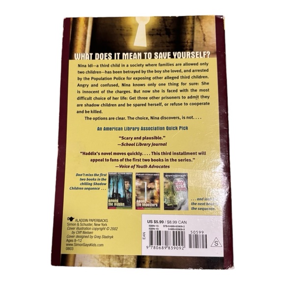 Among the Betrayed By Margaret Peterson Haddix - Aladdin Fiction - Soft Cover - Picture 7 of 8